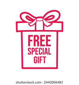 Free special gift label design vector for sales