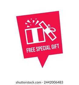 Free special gift label design vector for sales