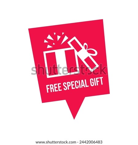 Free special gift label design vector for sales