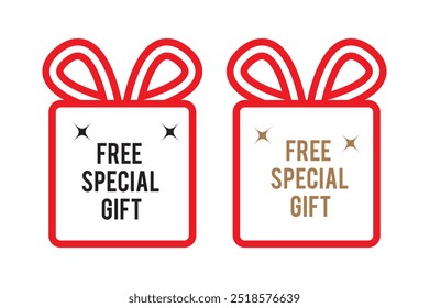 FREE Special Gift. vector illustration