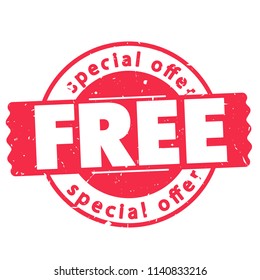 Free Special Offer Red Circle Frame Vector Image
