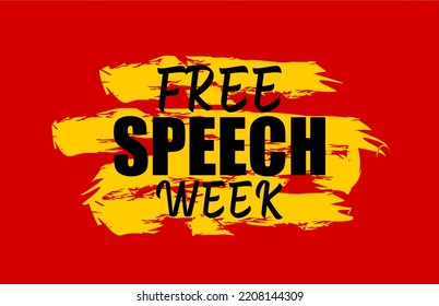 Free Speech Week. Holiday Concept. Template For Background, Banner, Card, Poster, T-shirt With Text Inscription