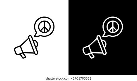 Diseño de conjunto de iconos blancos de libertad de expresión