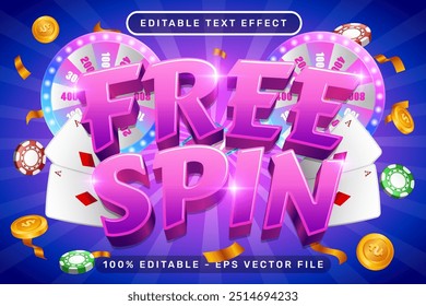 free spin 3d text effect and editable text effect with light background