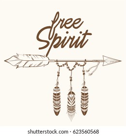 free spirit arrow with fearthers