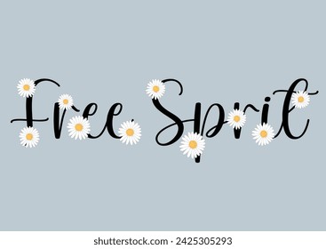 free spirit daisy flower vector