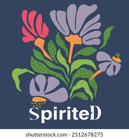 Free Spirit with ethnic elements. Creative hand drawn typography or lettering design.