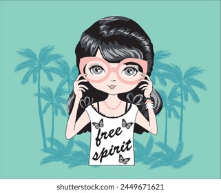 free spirit girl love fashion art