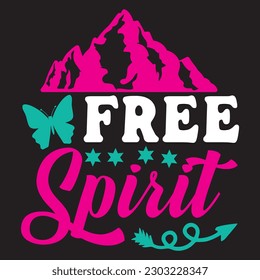 Free Spirit T-shirt Design Vector File