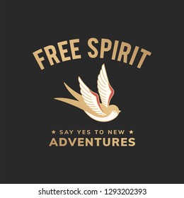 Free spirit vintage logo vector