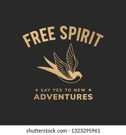 Free spirit vintage logo vector