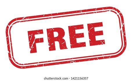 free square grunge isolated stamp. free sign