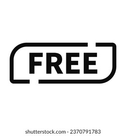 Free Stamp In Black Line Rectangle Shape For Sign Information
