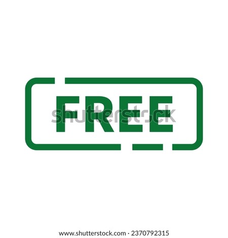 Free Stamp In Green Line Rectangle Shape For Sign Information
