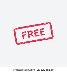 Free stamp in grunge style. Free sign vector design.