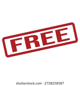 Gráfico de Vector de sello gratis con texto blanco sobre fondo rojo