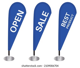 free standing informative flags, advertising 