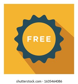 free star badge label flat vector icon - ui icon vector