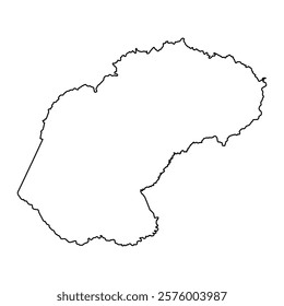 Free State province map, administrative division of South Africa. Vector illustration.