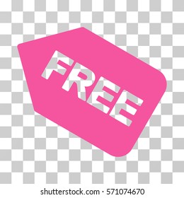 Free Sticker icon. Vector illustration style is flat iconic symbol, pink color, transparent background. Designed for web and software interfaces.
