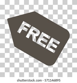 Free Sticker icon. Vector illustration style is flat iconic symbol, grey color, transparent background. Designed for web and software interfaces.