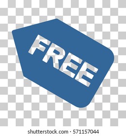 Free Sticker icon. Vector illustration style is flat iconic symbol, cobalt color, transparent background. Designed for web and software interfaces.