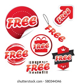 Free sticker set -vector