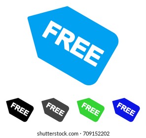 Free Sticker vector icon. Style is a flat graphic symbol in black, gray, blue, green color versions. Designed for web and mobile apps.