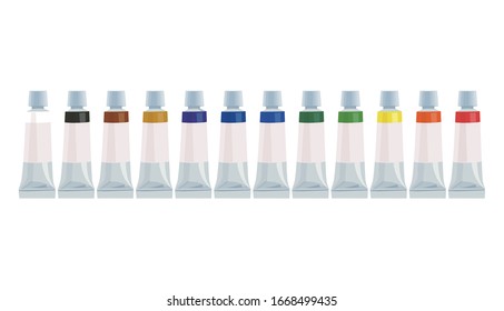 Free Stock Illustration | 12 color paint set