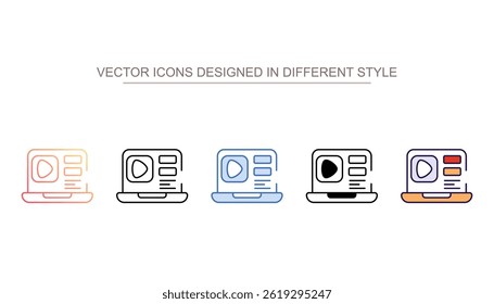 Free Streaming icon design with white background stock illustration
