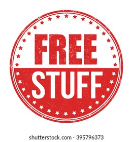 Free stuff grunge rubber stamp on white background, vector illustration