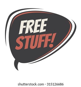 free stuff retro speech bubble