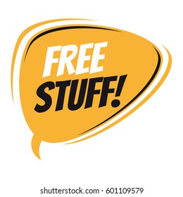 free stuff retro speech bubble