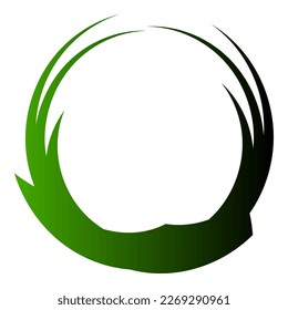 A free style circle shape in green and black. Good for border, frame, texture, etc.