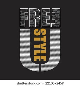 free style design typography vector illustration for print