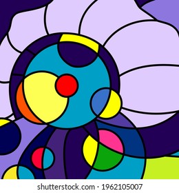 Free Style Line Pattern Dark Violet Color Tone Background
