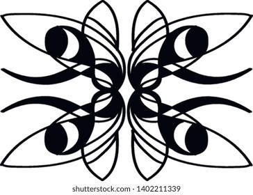 Free style natural ornament design, illustration, vector on white background.