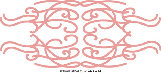Free style natural ornament design, illustration, vector on white background.