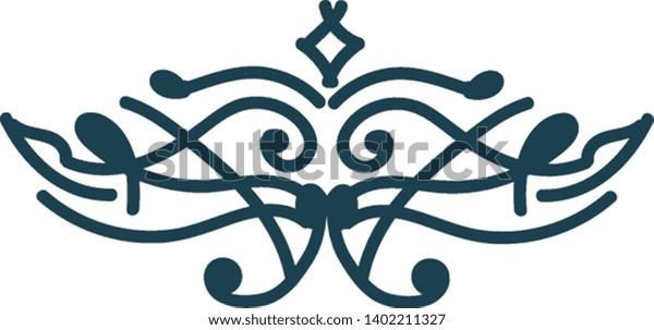Free style natural ornament design,\
illustration, vector on white\
background.