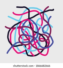 Free style simple abstract line artwork.