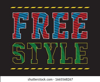 free style typography for print t shirt