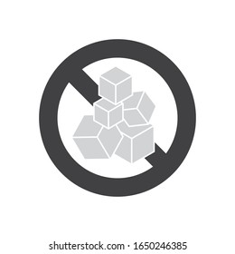 Free sugar sign icon design isolated on white background. Vector illustration