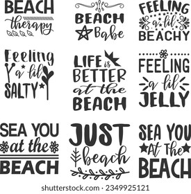 Free Summer Beach Quotes SVG Bundle