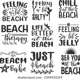 Free Summer Beach Quotes SVG Bundle