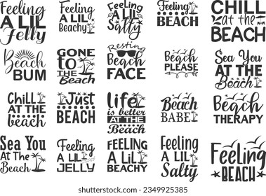 Free Summer Beach Quotes SVG Bundle