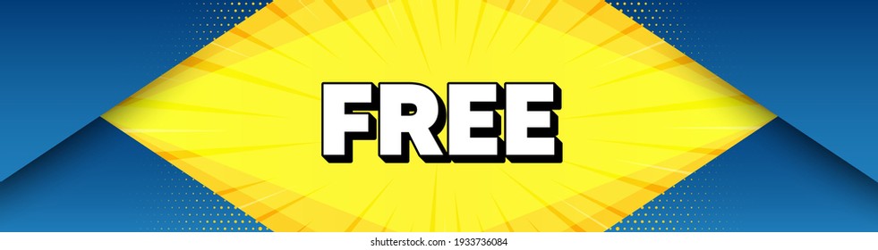 Símbolo libre. Fondo moderno con mensaje de oferta. Signo de oferta especial. Venta. Mejor banner publicitario abstracto. Forma de placa gratuita. Resumen de fondo amarillo. Vector