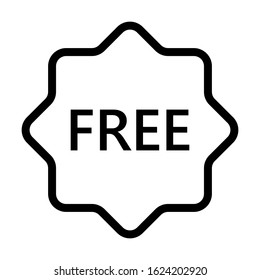 free tag for commerce icon vector