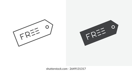 Free tag icon Outline vector sign