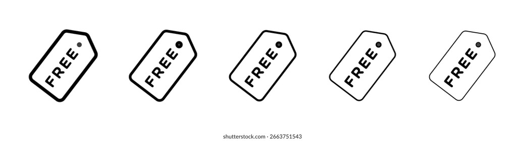 Colección de Vector de icono de etiqueta gratis. EPS 10