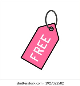 Free Tag icon. Vector illustration style is flat iconic symbol on white background. color editable